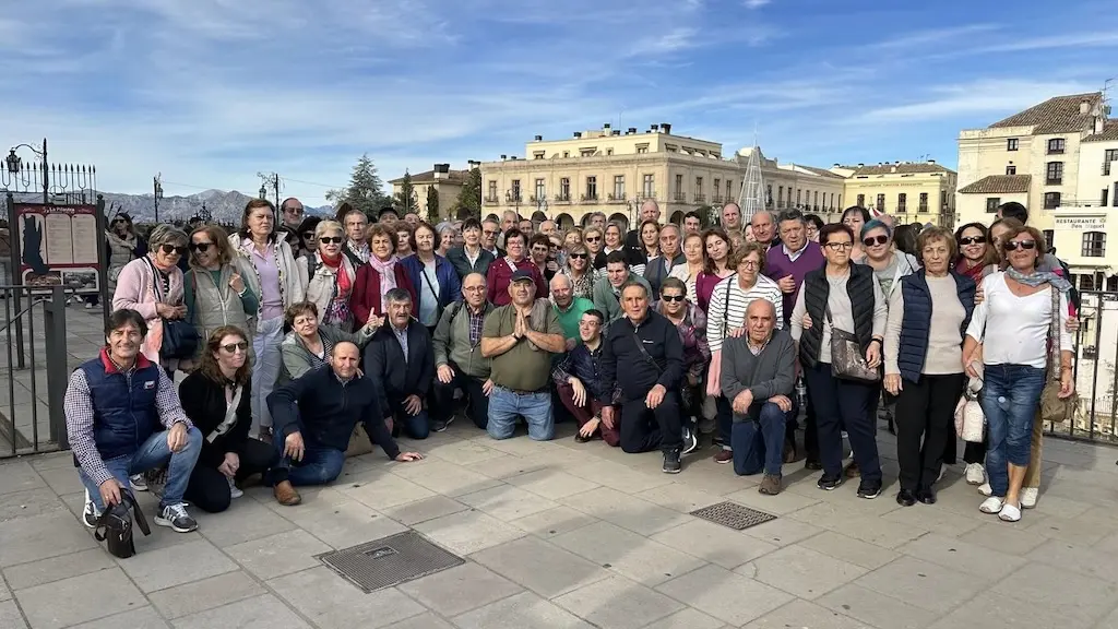 Participantes en la excursión a la Costa del Sol de la Unidad pastoral de Peñaranda