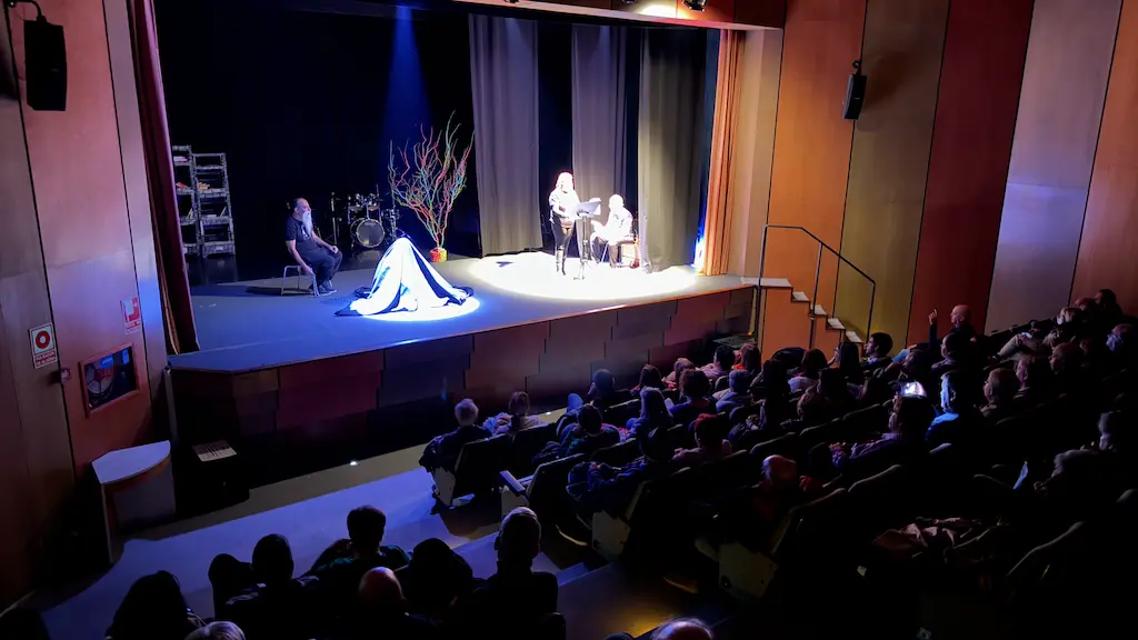 Actores del Pequeñine teatro formado por miembros de Acopedis