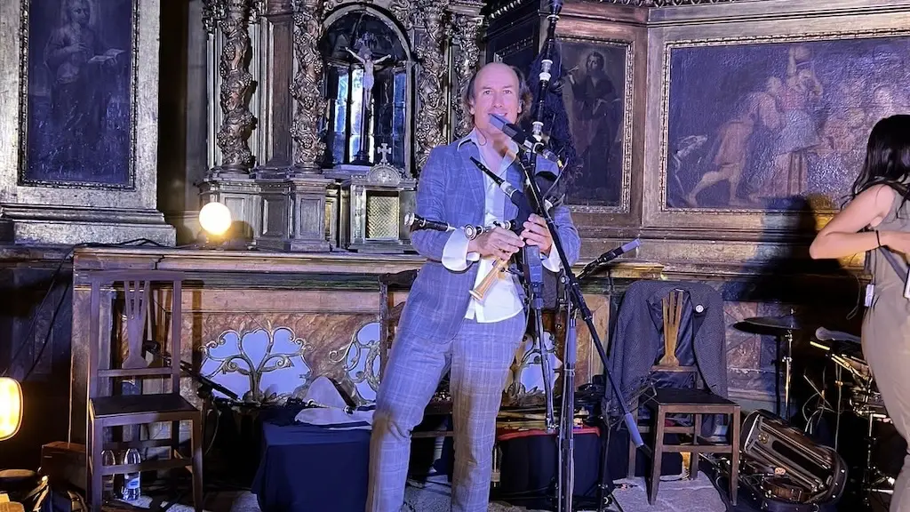 Carlos Núñez en un concierto en Salmoral