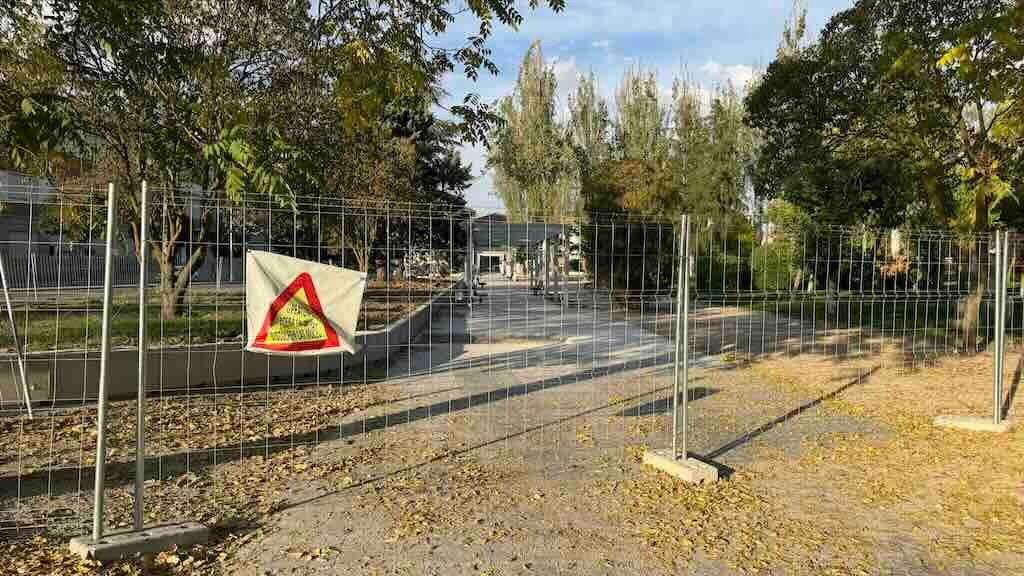 Obras en el parque de los Jardines.