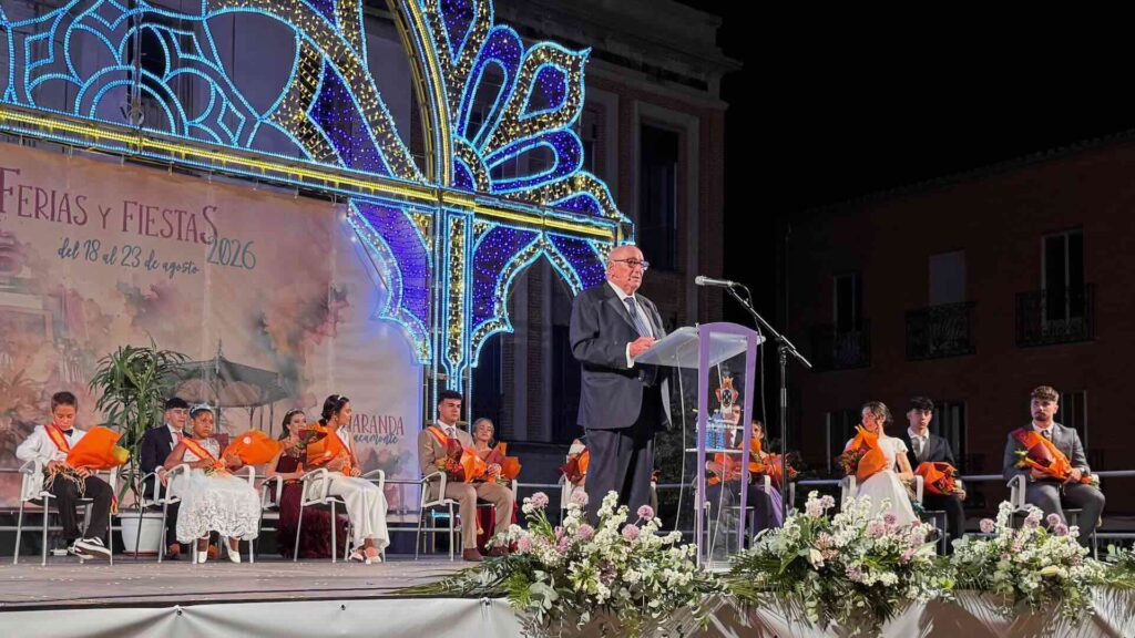 César Serna, durante el pregón de las Ferias y Fiestas